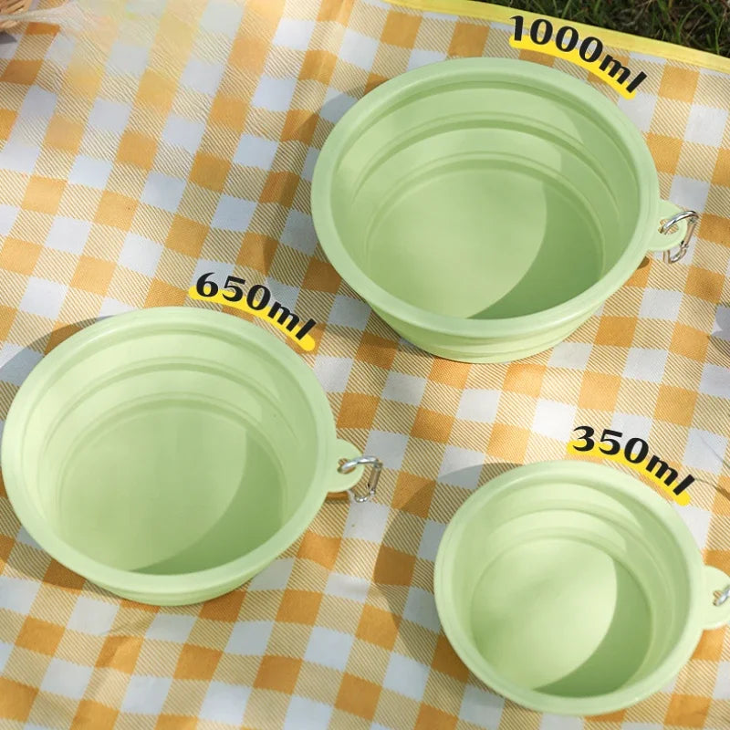 Dog Feeders Folding Silicone Bowl Outdoor Travel Foldable Portable Cat Dog Food Water Container Feeding Tray Bowl Pet Supplies - V.I.P Digital Presence