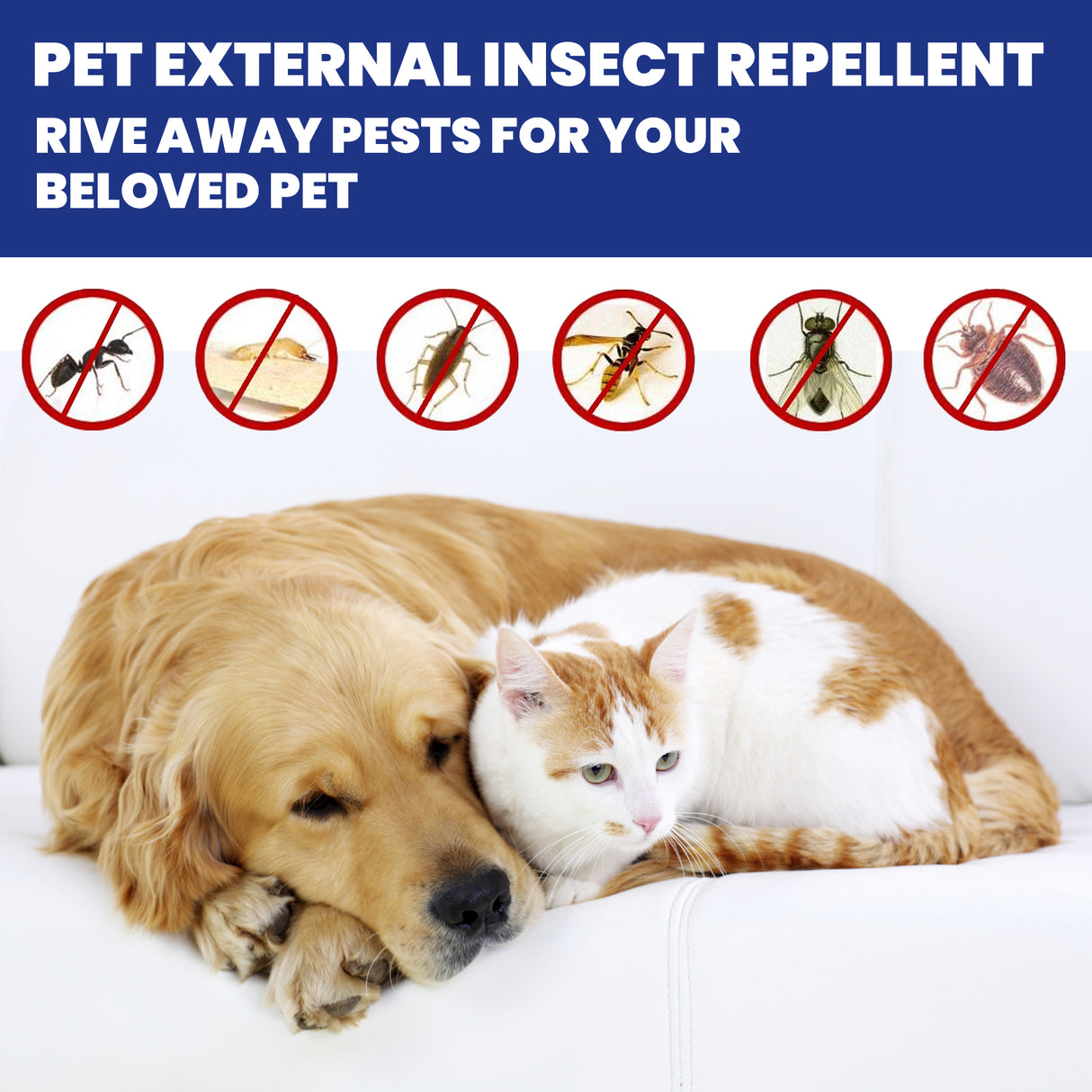 Pet Flea Spray, Cat And Dog Pet Skin Cleansing External Lice Tick Anti-Itch Spray - V.I.P Digital Presence