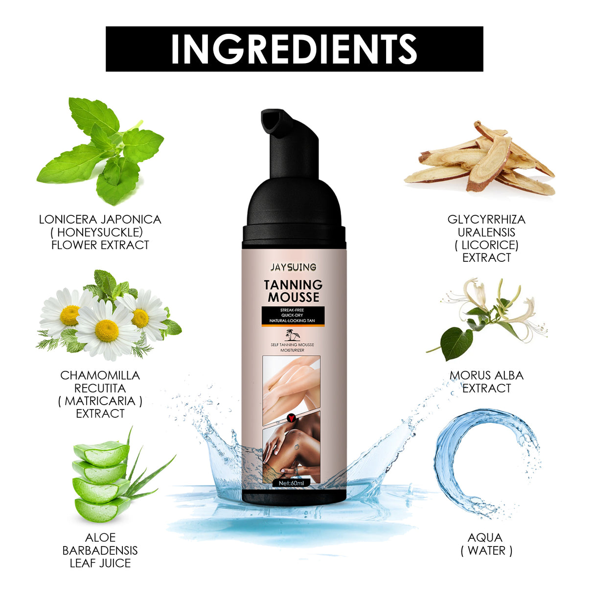 For Black Mousse, Summer Self-Tanning For Tanning Wheat Tan For Moisturizing Black Skin Mousse