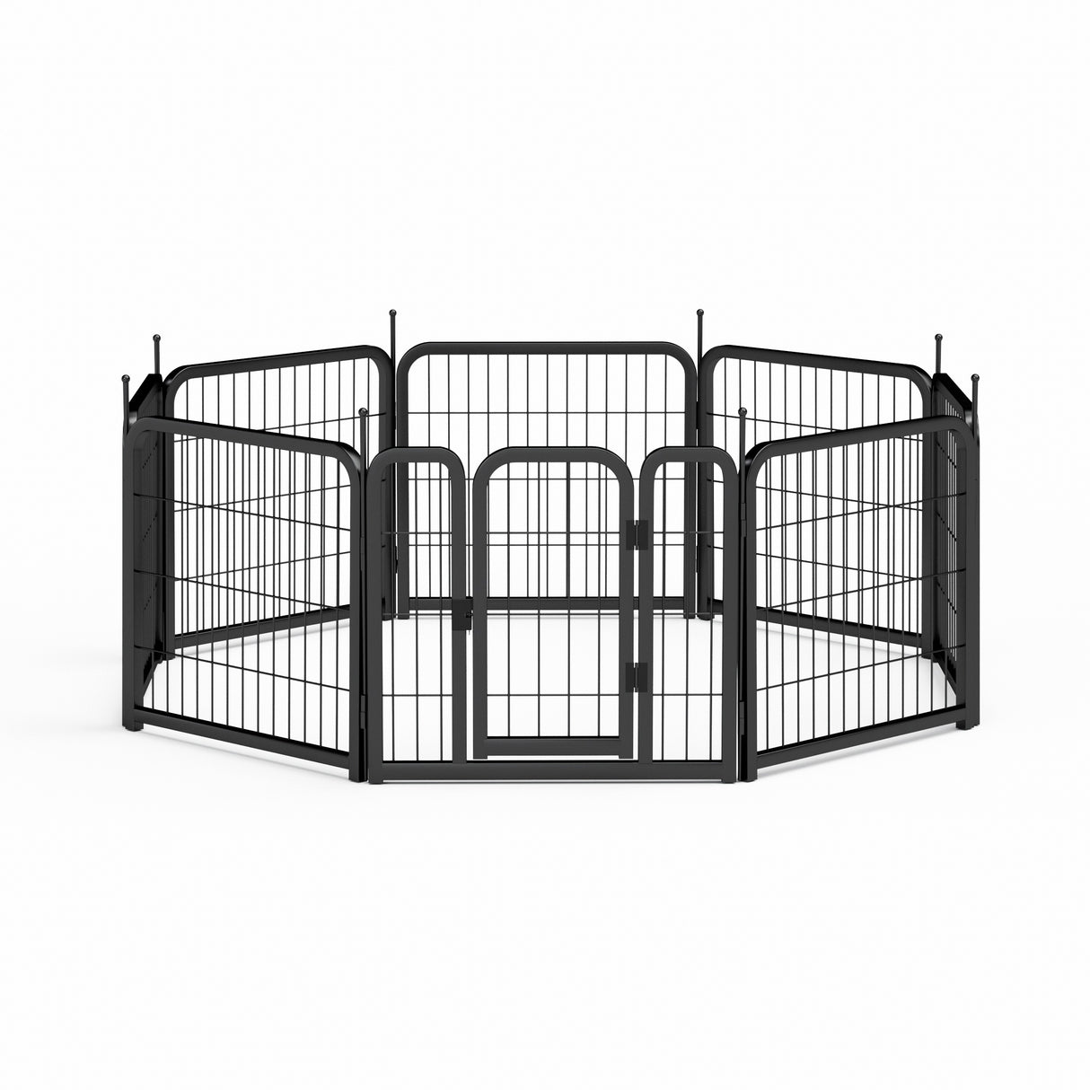 8-panel dog fence, 24 inch small dog pet fence, portable indoor pet game fence. Black, 22.2 inches wide x 23.6 inches high. - V.I.P Digital Presence
