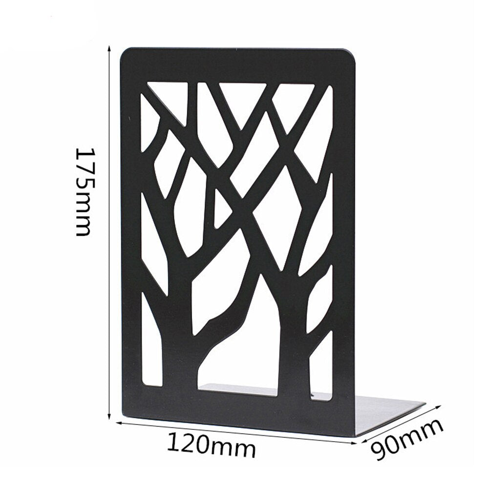 1 Pair Metal Fashion Bookends Bookends for Shelves Metal Bookend Supports for Shelves and Desk - V.I.P Digital Presence