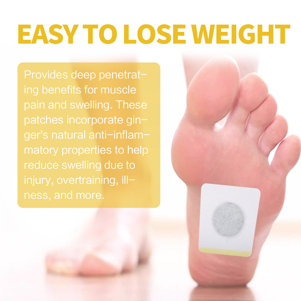 Swell Reduce Magnet Soothing Ger Patch, Ginger Essence Massage Relief Leg Swelling Pain Firming Slimming Care Patch - V.I.P Digital Presence