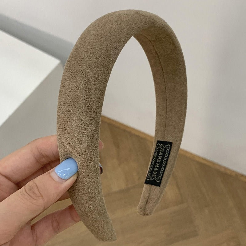 Candy colored velvet with wide edge sponge headband flocking - V.I.P Digital Presence