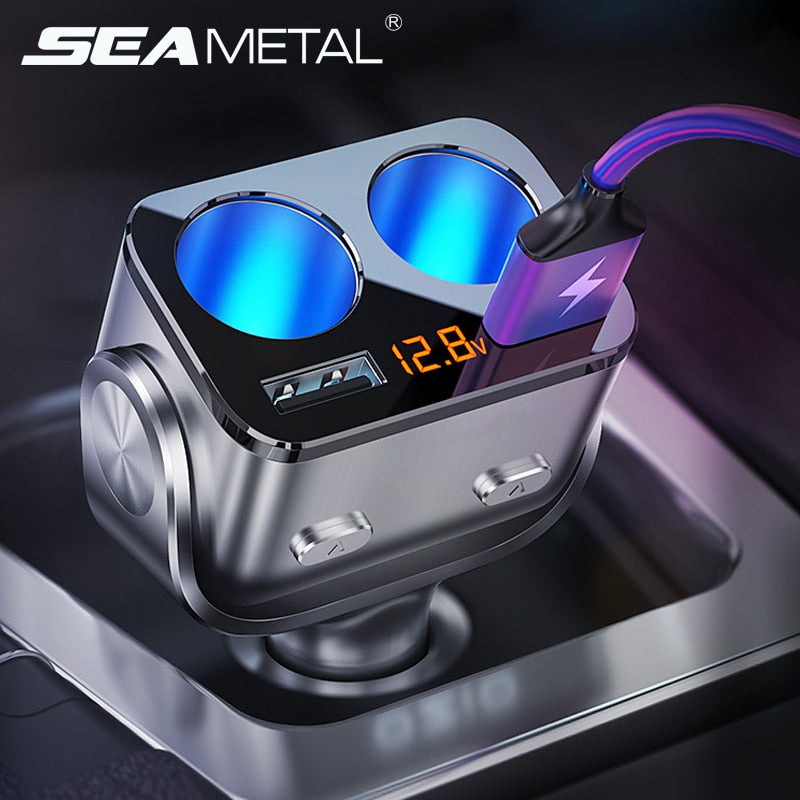 Car Cigarette Lighter Socket Splitter Charger Dual USB QC 3.0 Quick Charge 12V Auto Cigarette Lighter Sockets Power Adapter Plug - V.I.P Digital Presence