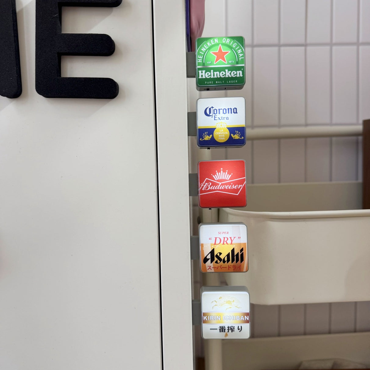 Creative Beer Series Magnetic Attraction Light Sign Fridge Magnet Perforated Board Entrance Door Luminescent Magnetic Decoration Magnetic Sticker - V.I.P Digital Presence