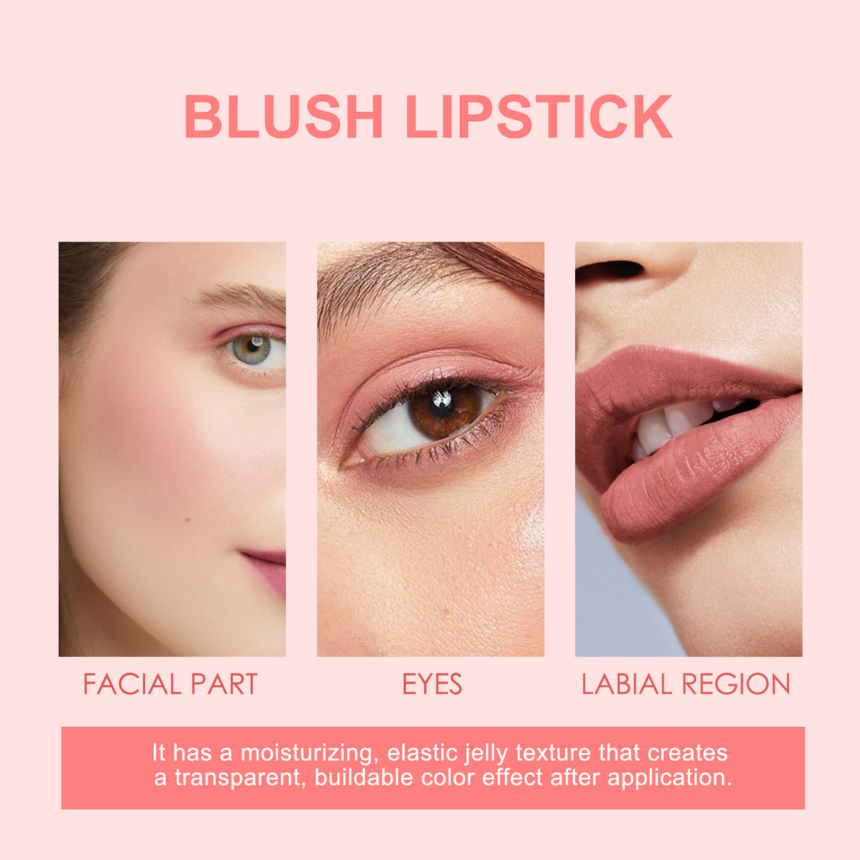 Blush Lipstick, Natural Nude Light Long-Lasting Easy Color Blush Lip Gloss Stick - V.I.P Digital Presence