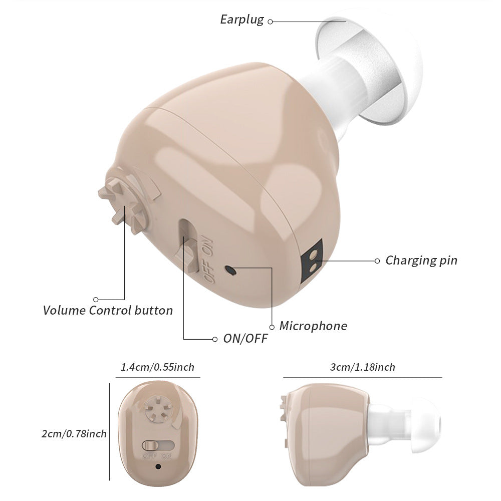1pcs Sound Amplifier G-12 Hearing Aid Headphone Charging In-Ear USB Cradle Charging Hearing Aid - V.I.P Digital Presence