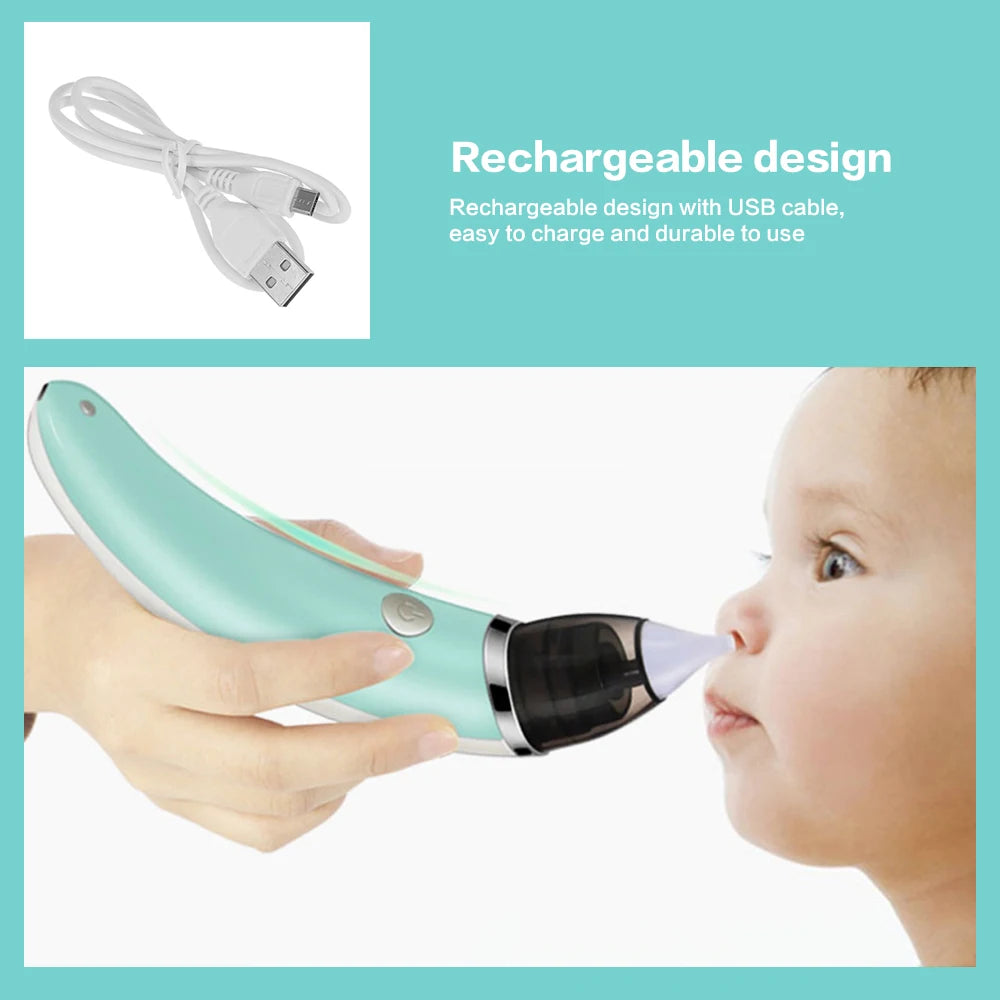 Baby Nasal Aspirator Electric Safe Hygienic Nose Cleaner With 2 Sizes Of Nose Tips And Oral Snot Sucker - V.I.P Digital Presence