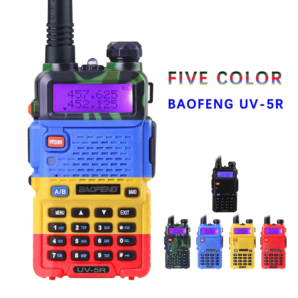 BaoFeng UV-5R Walkie Talkie Professional CB Radio Baofeng UV5R Transceiver 128CH 5W VHF&UHF Handheld UV 5R For Hunting Radio - V.I.P Digital Presence