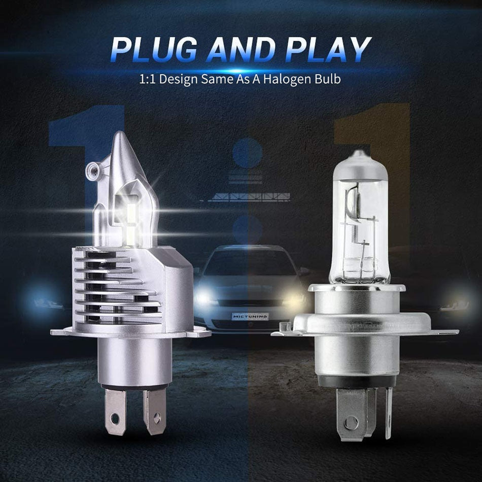 KAFOLEE H4 9003 HB2 LED headlight bulbs 12V 24V 80W 16000LM diode lamps LED H4 for cars high beam dipped beam auto grade chips - V.I.P Digital Presence