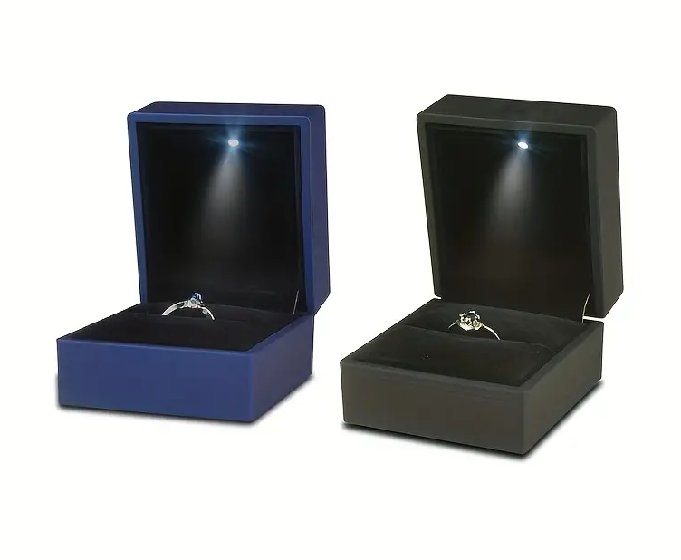 " Elegant LED Light Ring Box: Perfect for Engagement & Wedding Gifts - Keep Your Jewelry Safe & Secure! & Secure!" - V.I.P Digital Presence