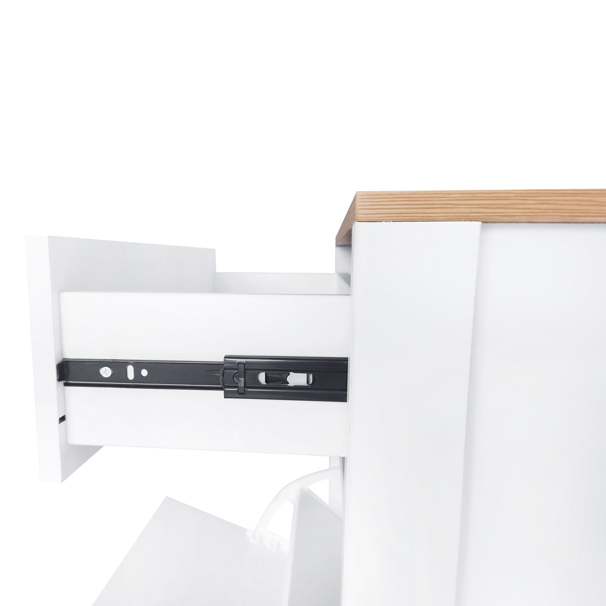 ONTREND ultra-thin shoe cabinet set with 4 flip drawers and adjustable panel top shoe rack, white - V.I.P Digital Presence