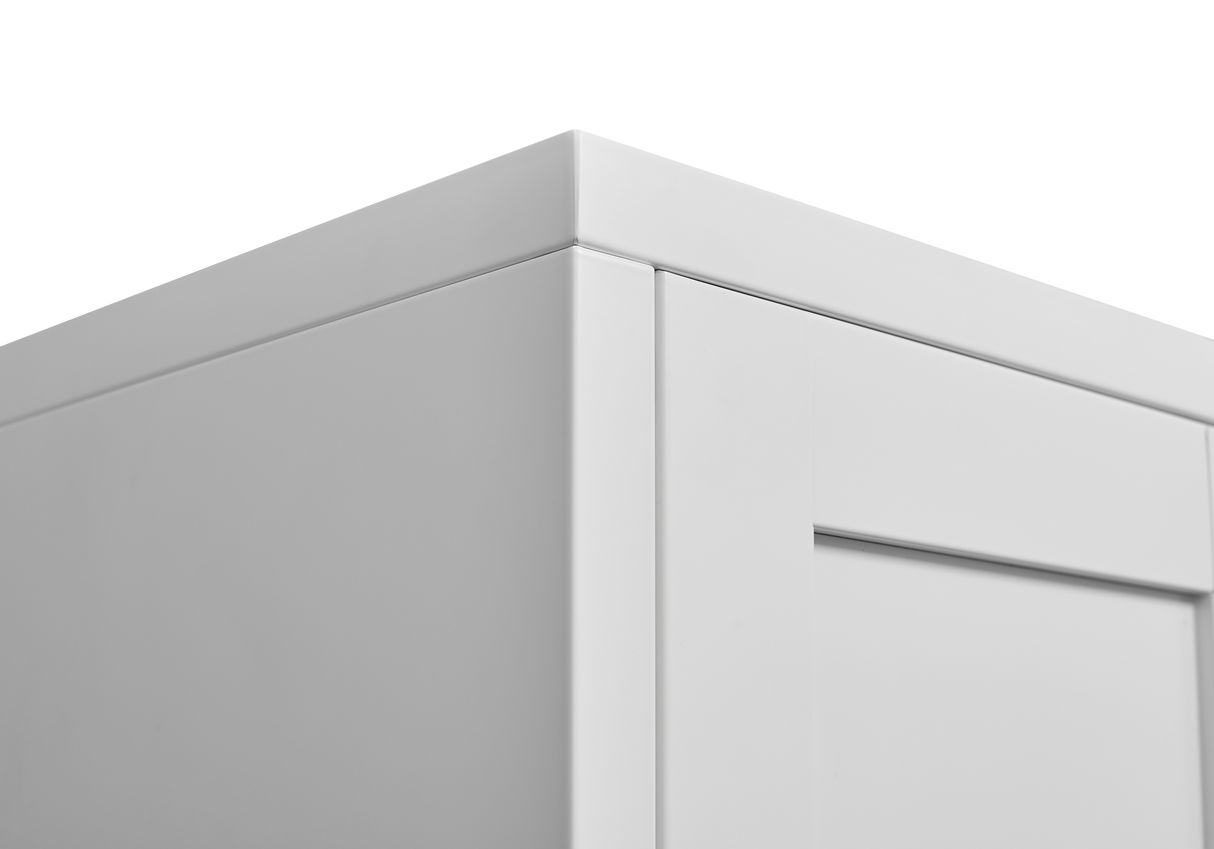 White metal kitchen storage cabinet, kitchen pantry storage cabinet with door and shelf, adjustable leveling feet - V.I.P Digital Presence