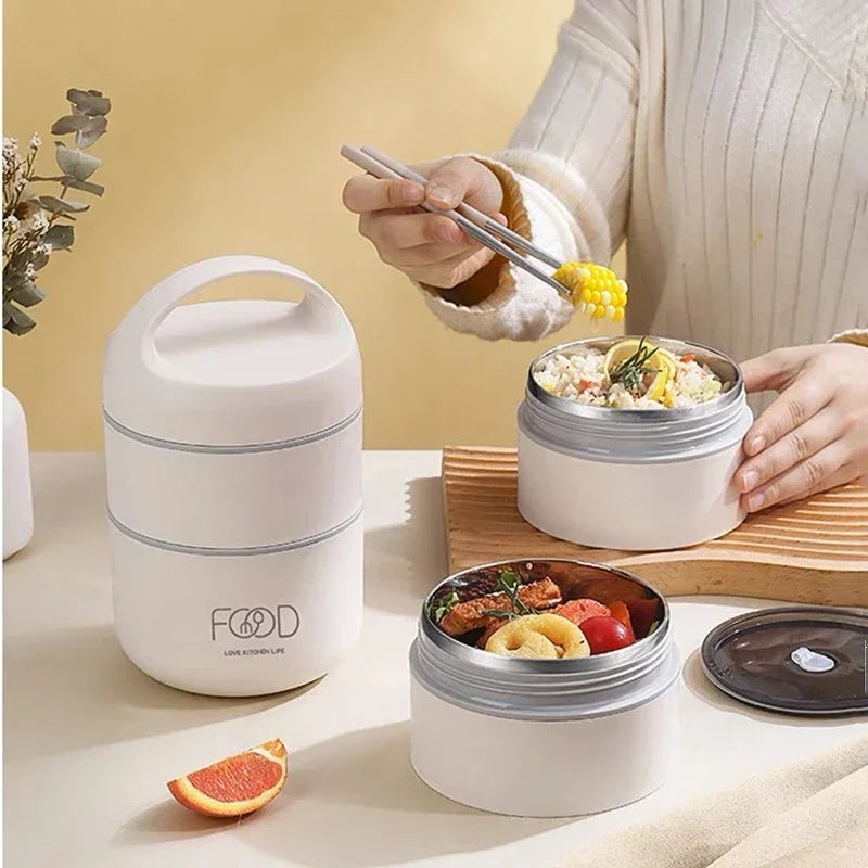 1240ML/1590ML Large Capacity Stainless Steel 304 Lunch Box Leak-Proof Multi layer Thermal Bento Box Adult Student Food Container - V.I.P Digital Presence