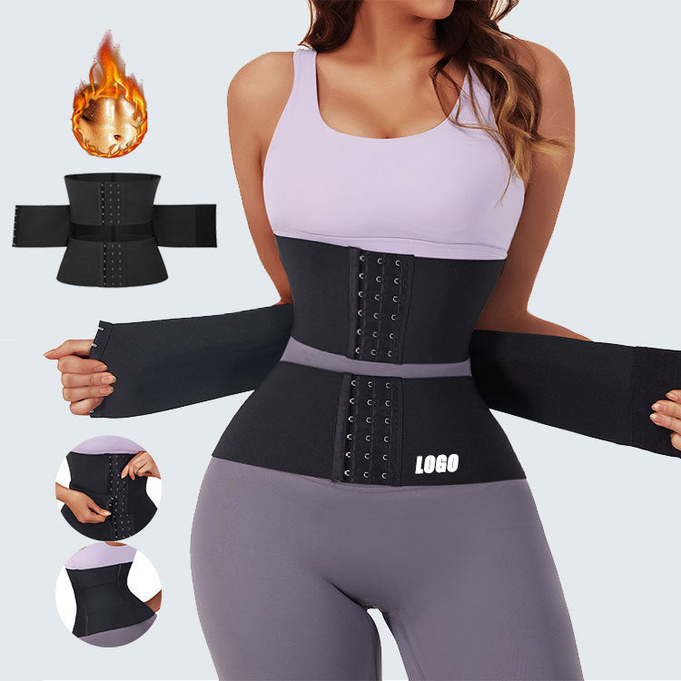 Waist Trainer Sports Sweat Postpartum Body Sculpting Double Belt Buckle Abdominal Belt - V.I.P Digital Presence