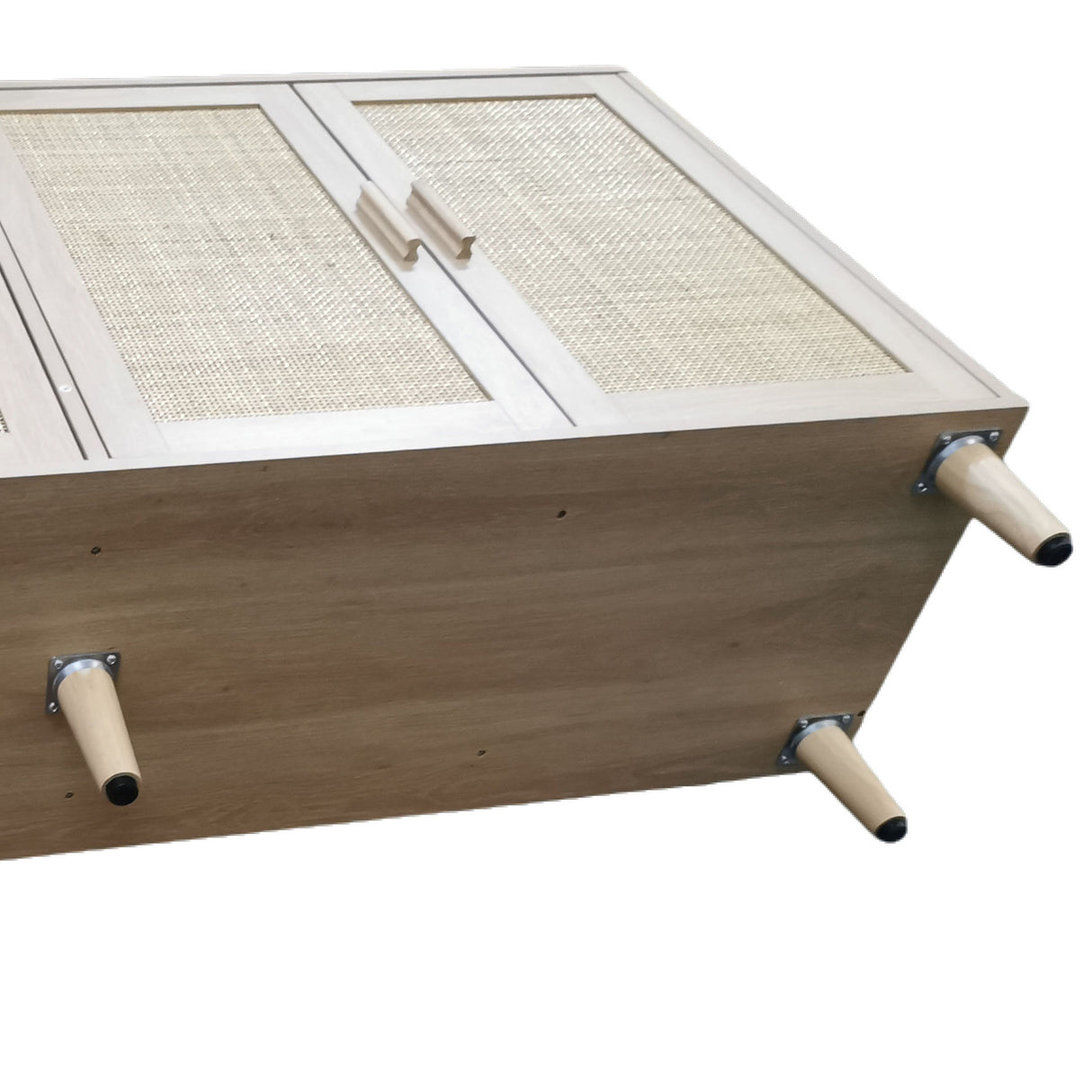 62.20"Elegant and Functional 4-Door Rattan Decorative Storage Cabinet,for Bedroom,Living Room,Office,Easy Assembl - V.I.P Digital Presence