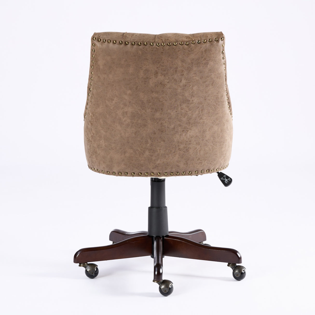 Medieval retro style sheepskin patterned home office chair with lifting, rotating, and tilting functions, brown - V.I.P Digital Presence