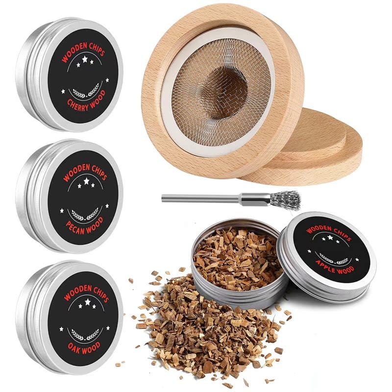 Wooden Smoker Beech Cocktail Smoker Set Wooden Cocktail Smoker - V.I.P Digital Presence