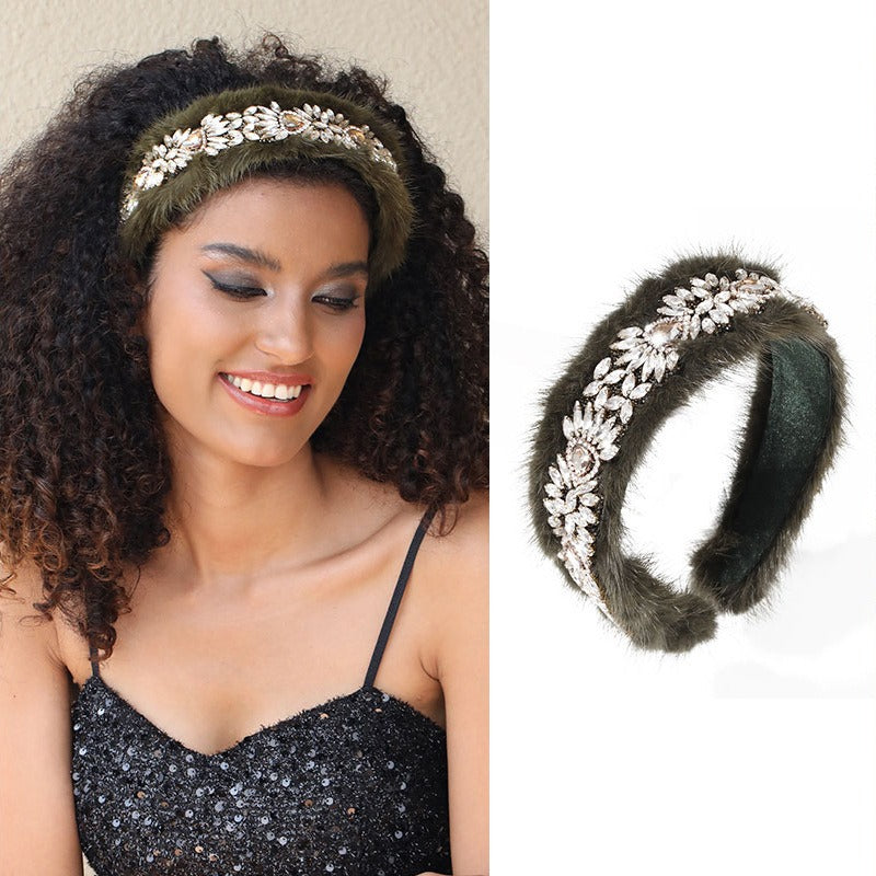 Versatile glass diamond full diamond mink velvet hair accessory - V.I.P Digital Presence
