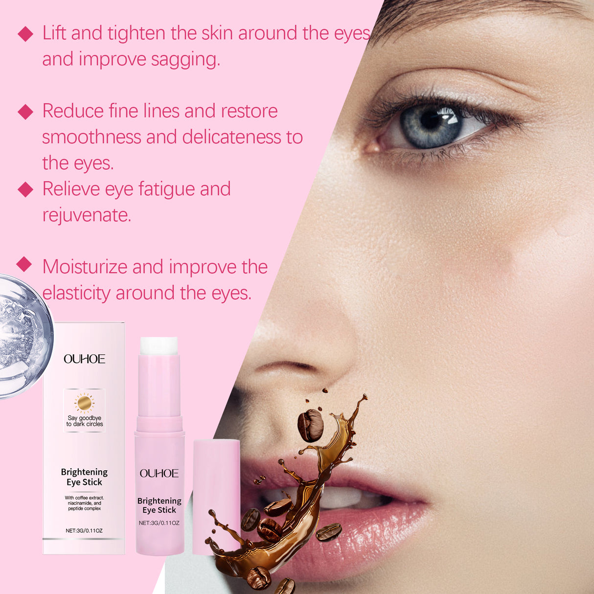 Firming Eye Cream Stick Reduces Fine Lines Gentle Care Firming Eye Skin Hydrating Eye Cream Stick