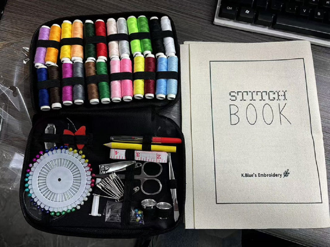 DIY Imitation Linen Sewing Book with Embroidery. Personalize, Improve Skills. Portable - V.I.P Digital Presence