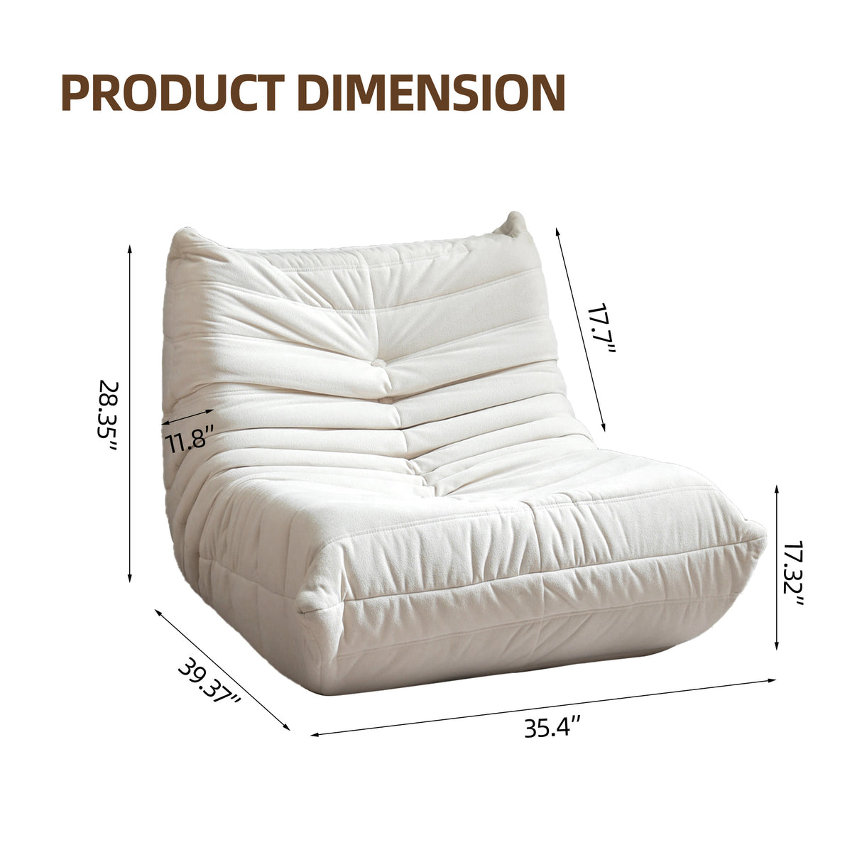 No Installation Bean Bag Chair Big Beanbag Chair Adults Bean Bag Lounger Foam Chair Living room or Gaming Venue Sofa in a box - V.I.P Digital Presence