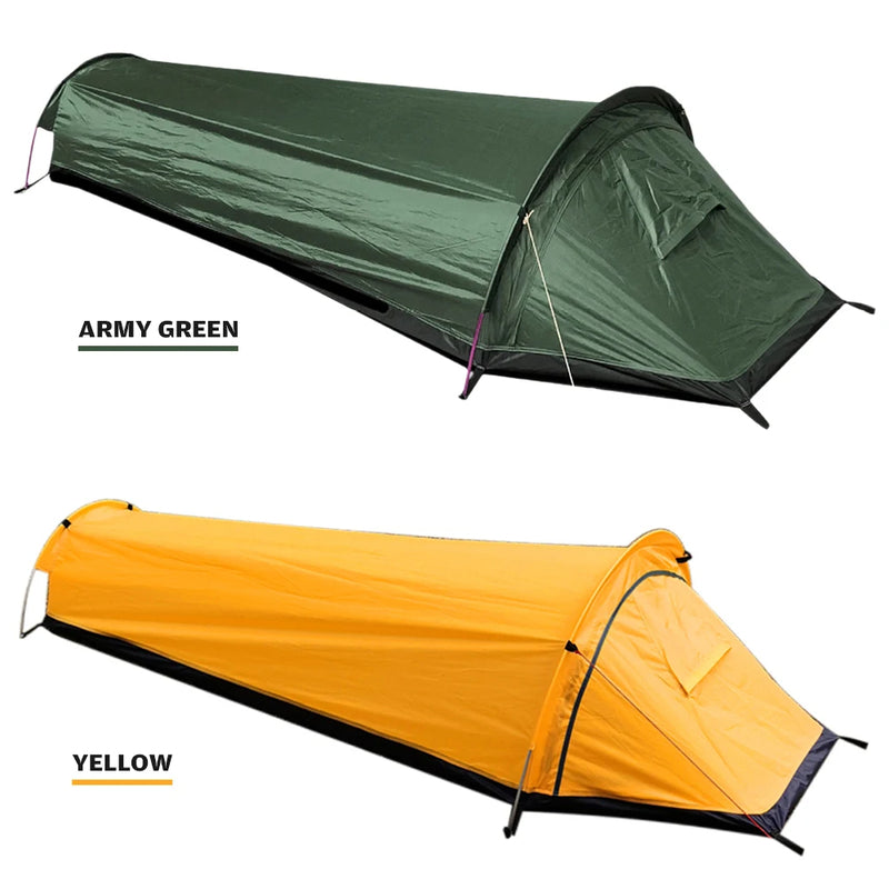 Camping Single Person Tent Ultralight Compact Outdoor Sleeping Bag Tent Larger Space Waterproof Backpacking Tent Cover Hiking - V.I.P Digital Presence