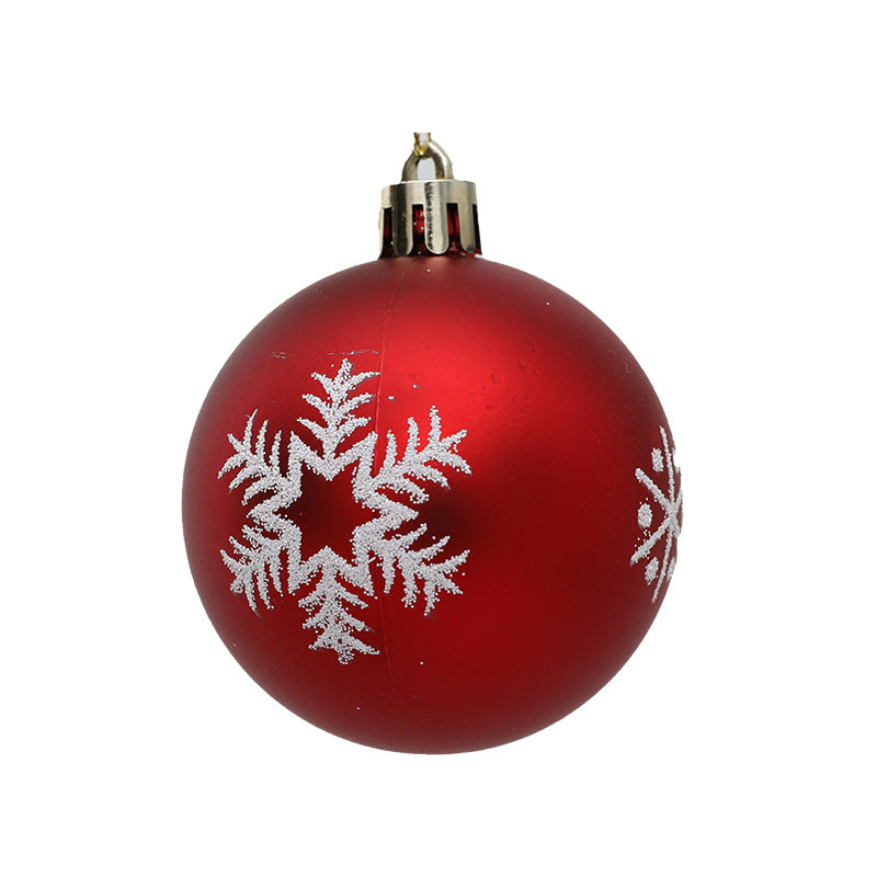 Christmas Decorations Christmas Tree Decoration 6cm Snowflake Painted Christmas Ball - V.I.P Digital Presence