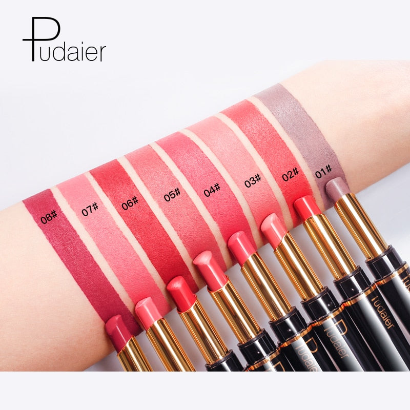 Matte Lipstick Wateproof Double Ended Long Lasting Lipsticks Brand Lip Makeup Cosmetics Nude Dark Red Lips Liner Pencil - V.I.P Digital Presence