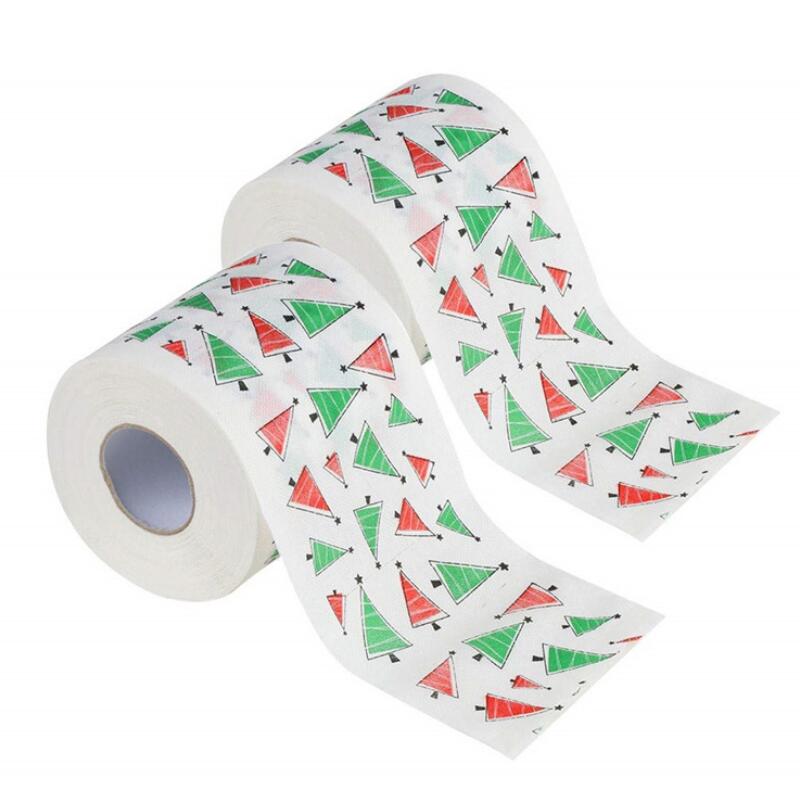 Christmas Pattern Printing Roll Toilet Paper Household Tissue Bathroom Web Q0KD - V.I.P Digital Presence