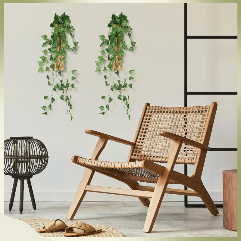 Wooden wall vase dried flower decoration green plant container pine wood wall hanging vase - V.I.P Digital Presence