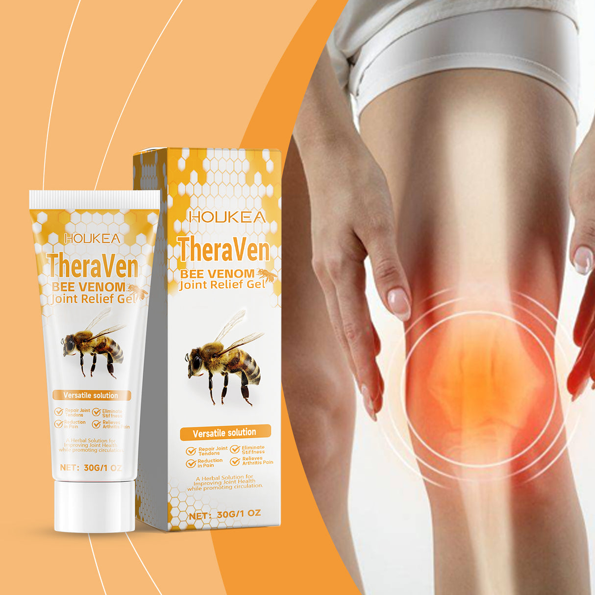 Bee Venom Joint Gel Knee And Foot Joint Daily Body Care Gentle Massage Gel For Topical Use - V.I.P Digital Presence