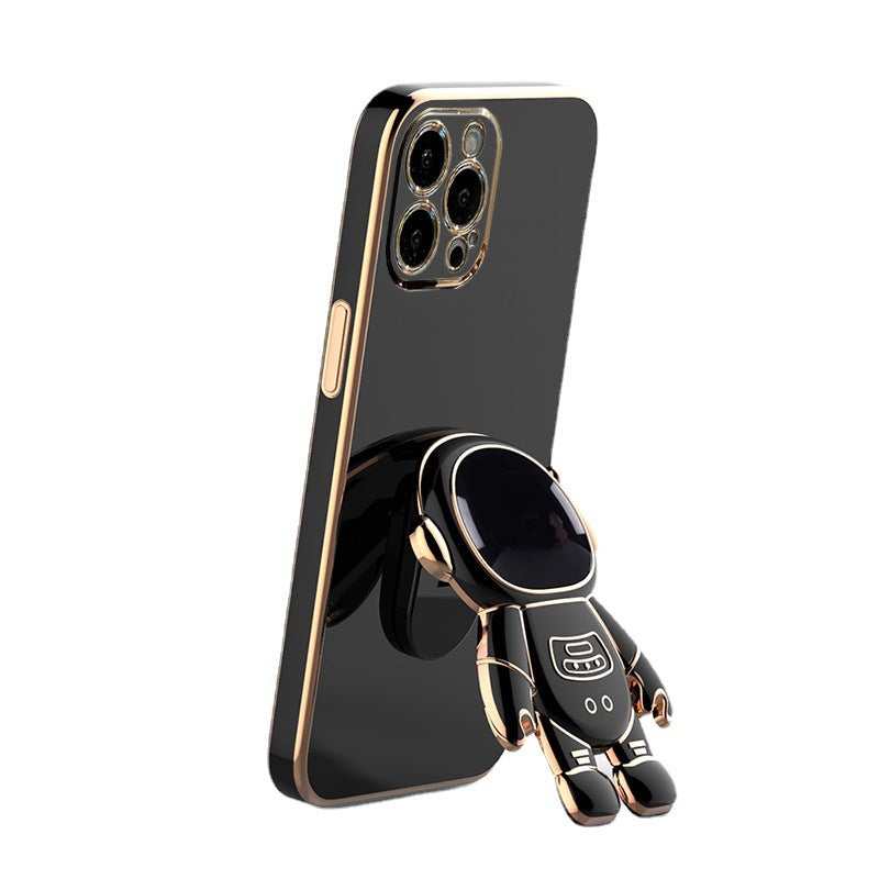 6D Astronaut Bracket Apple 13ProMax Mobile Phone Case Comes With Lens Film Suitable For iPhone12 Protective Soft Case
