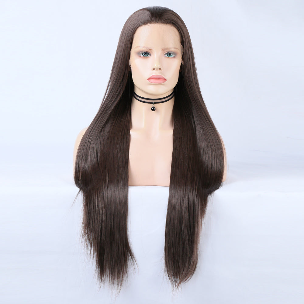Wigs Ladies Wigs Long Straight Hair Front Lace Chemical Fiber Ladies Wigs Head Covers Large Lace wigs - V.I.P Digital Presence