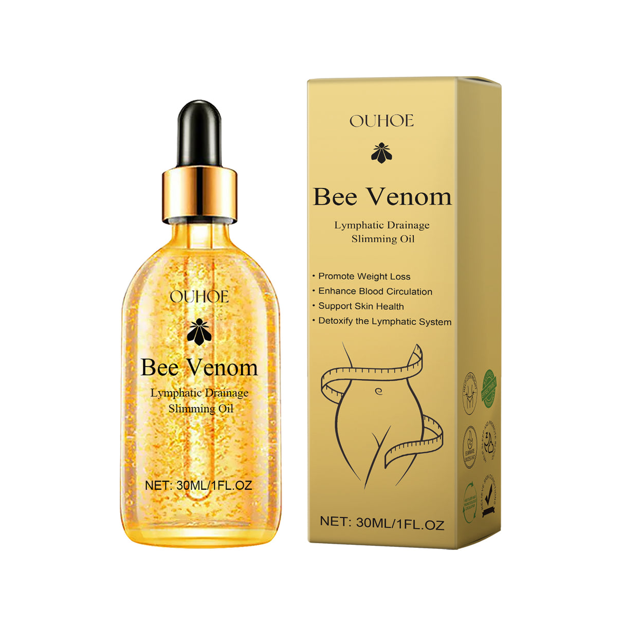 Ouhoe Beesvenom Lymphoid Slimming Oil Massage Firming Body Toning Slimming Body Show Body Shape - V.I.P Digital Presence