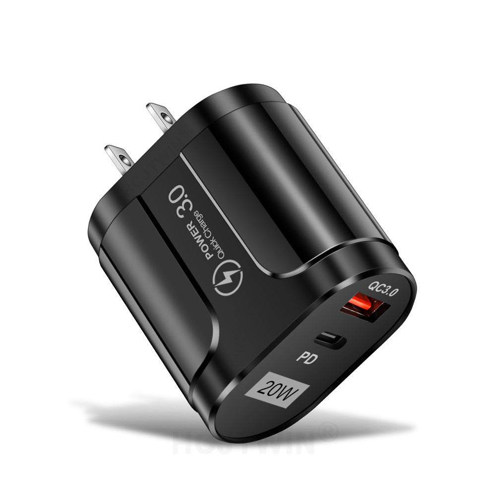 PD20W Mobile Fast Charging Charger 5V4A US, European, and British Standard Speed Matching Device PD+QC3.0 Travel Charging Head - V.I.P Digital Presence