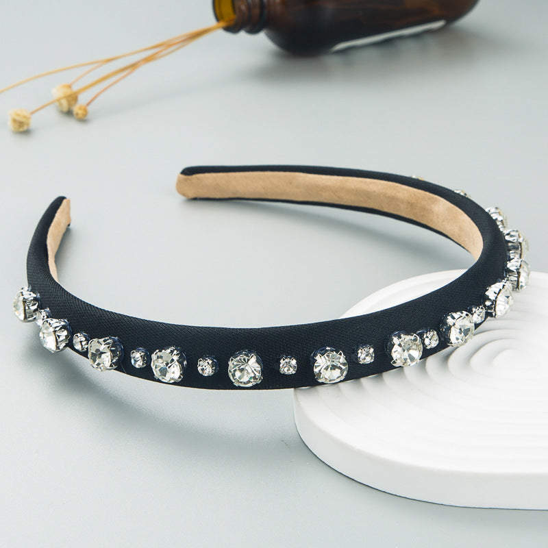 Hair Hoop Fashion Shiny Rhinestone Baroque Hair Hoop Hair Cave Female Korean Trend Thin Edge Hair Band Hair Accessories - V.I.P Digital Presence