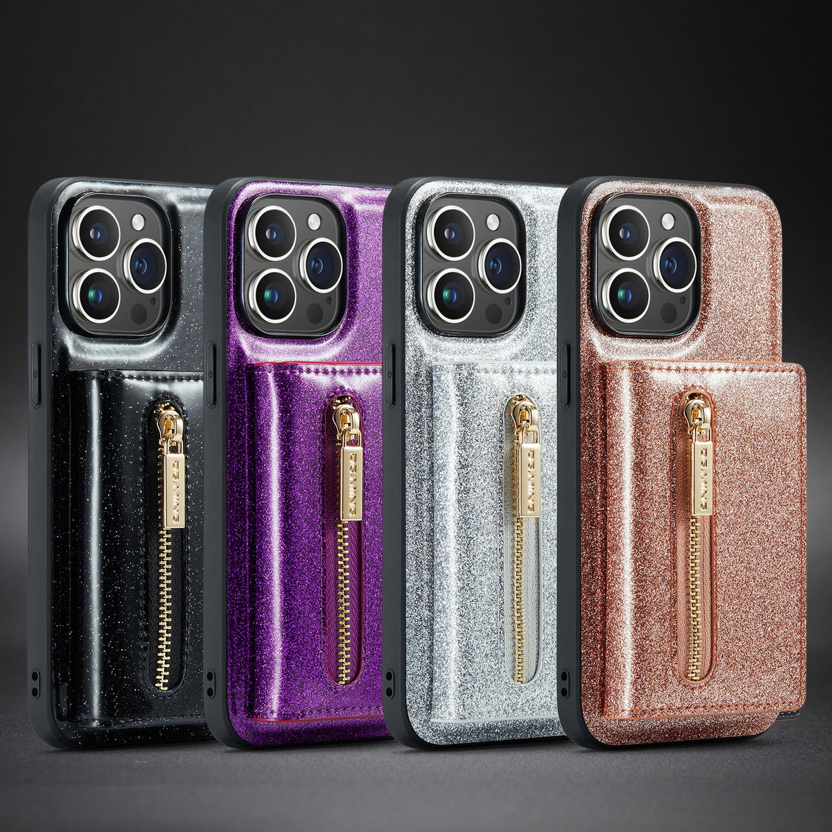M3 For iPhone 14 Pro Max Glitter Wallet Protective Case iPhone 14 Pro Two In One Magnetic Phone Case - V.I.P Digital Presence
