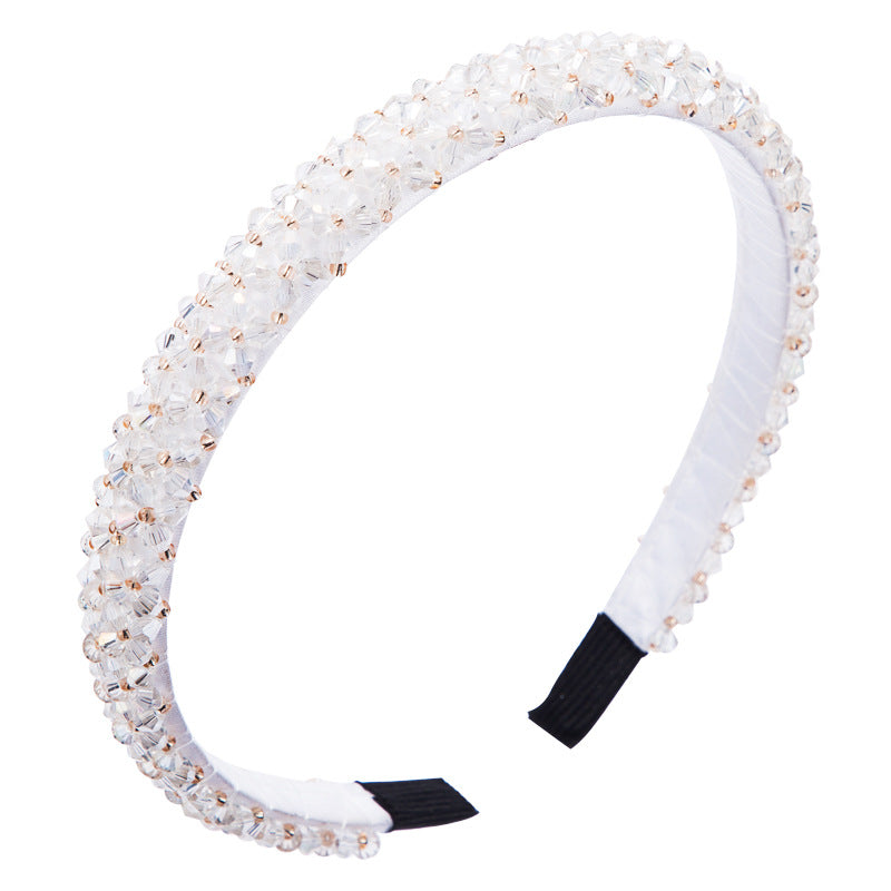 Korean Style Thin Edge Crystal Headband Women's Fashion Super Flash Headband Party Press Hair Accessories - V.I.P Digital Presence
