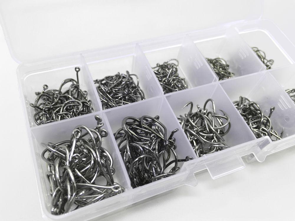 Rompin 500pcs/set mixed size #3~12 high carbon steel carp fishing hooks pack with hole with Retail Original box Jigging Bait - V.I.P Digital Presence