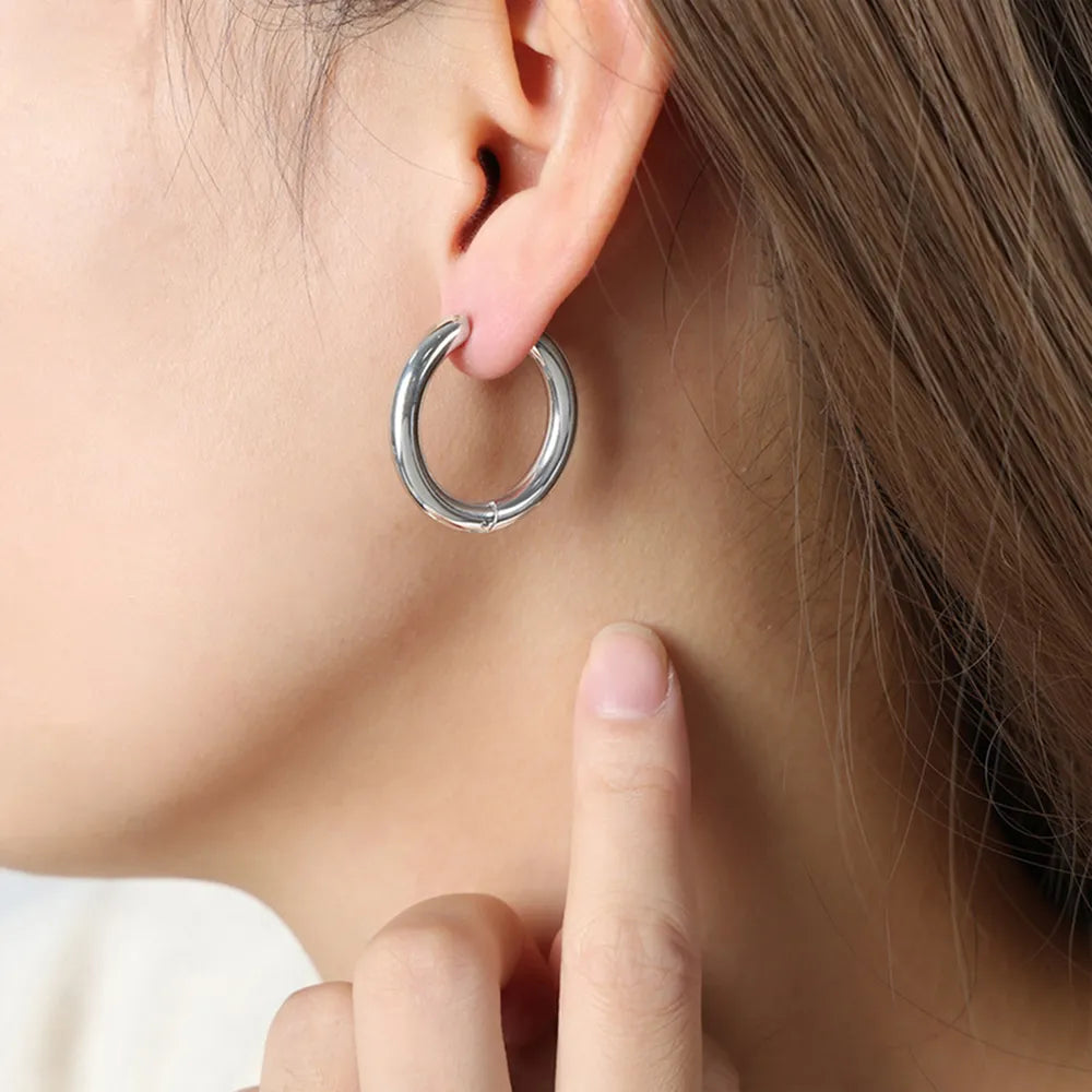 18K Gold-Plated Huggie Earrings - V.I.P Digital Presence