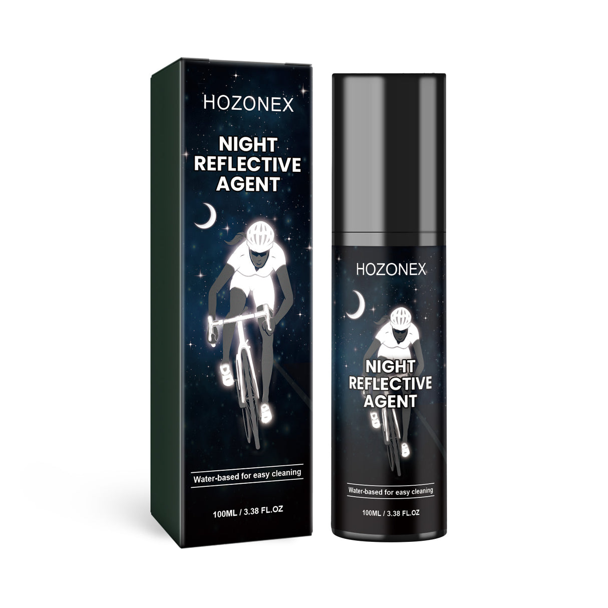 Hozonex Night Reflective Spray, Bicycle Clothing Glow-In-The-Dark Warning Signs Environmental Fluorescent Night Spray - V.I.P Digital Presence