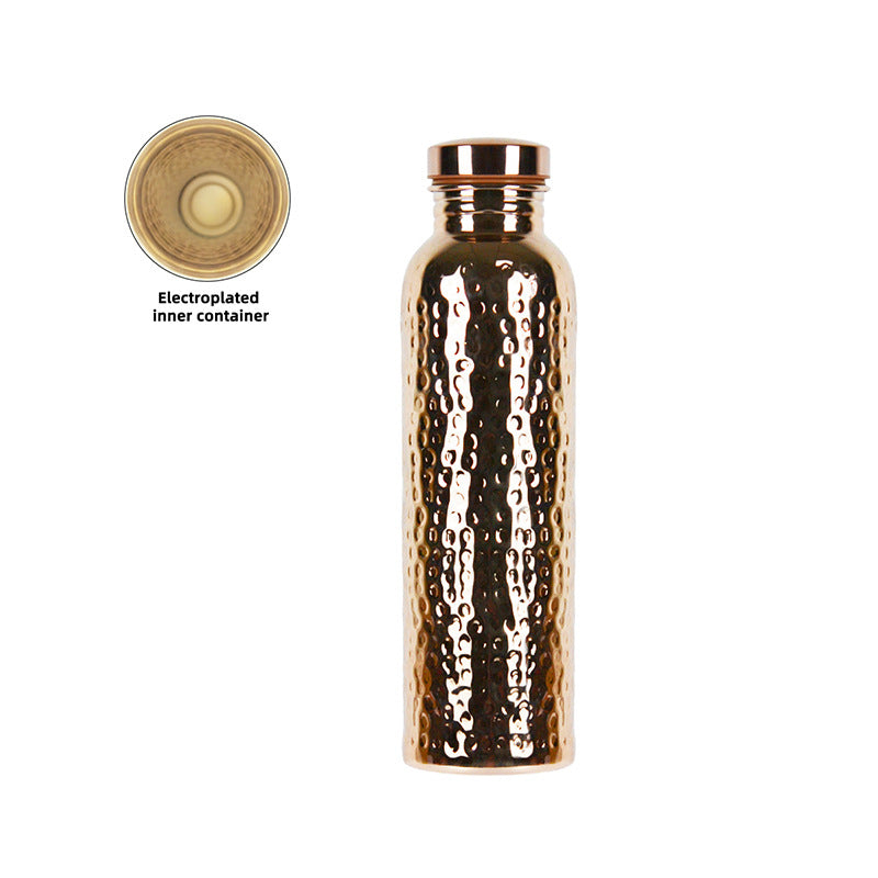 800ML Copper Hammer - Pattern Water Bottle: Leakproof, for Sports/Outdoor/Cycling/Gym/Fitness/Travel - V.I.P Digital Presence