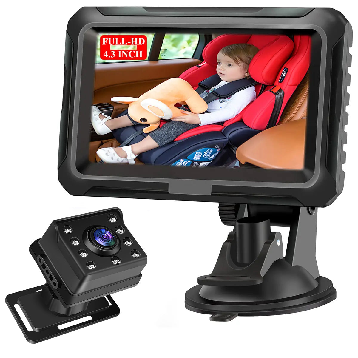 4.3 inch private model HD 1080P car baby monitor car baby mirror - V.I.P Digital Presence