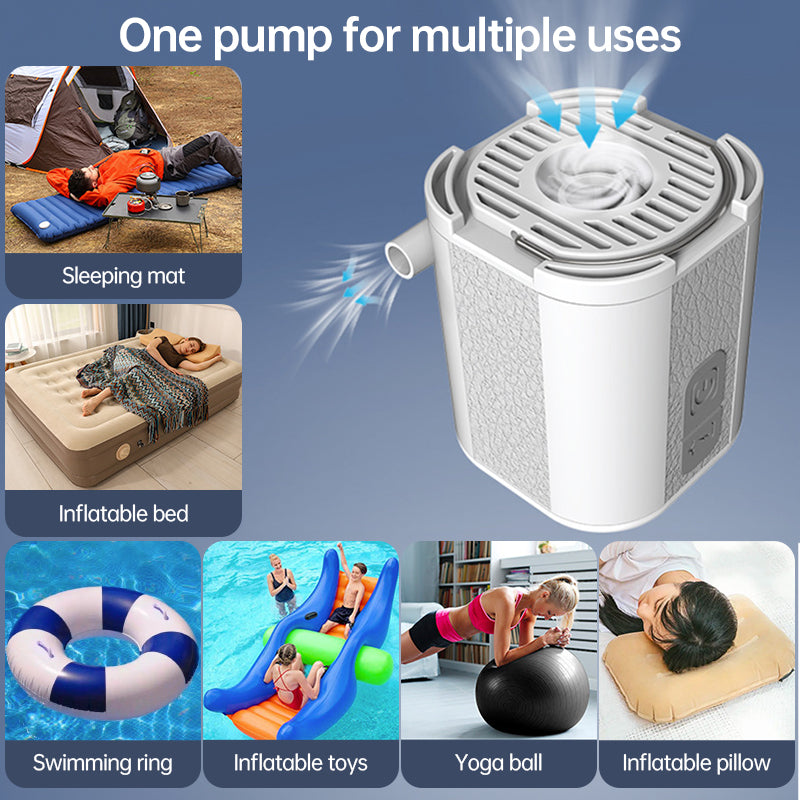 Mini Electric Pump for Inflating/Deflating Air Mattresses & Swimming Rings, Portable for Camping - V.I.P Digital Presence