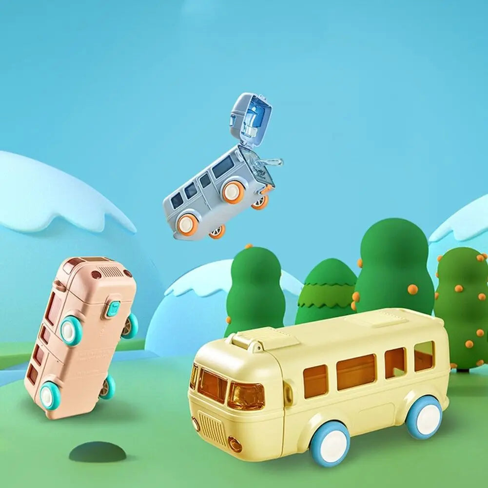 500ml Bus Car Children's Straw Water Cup Tritan Cute Plastic Cup Portable Outdoor Bouncing Lid Cup - V.I.P Digital Presence