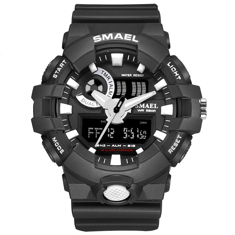 SMAEL 1642-2 Brand Luxury Cowboy Sport Watch New Men Military Watches Analog Army Digital Writwatch 8001 Waterproof Clock Men's Watch - V.I.P Digital Presence