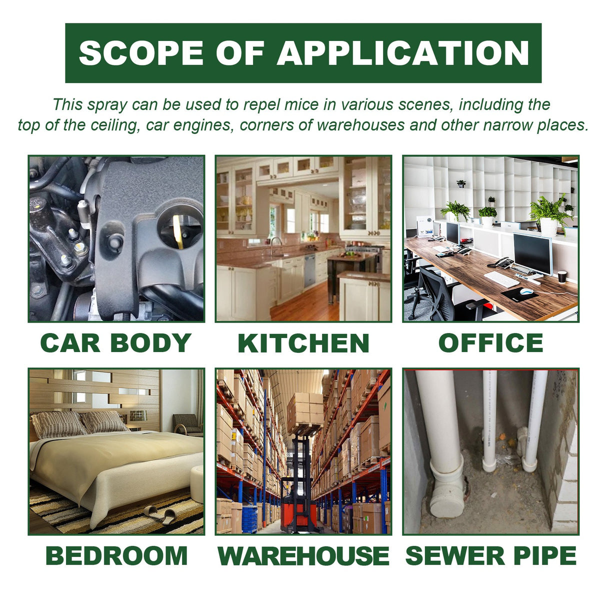 Jue Fish rats repellent spray car body kitchen office bedroom warehouse sewer pipe anti rat spray 60ml mouse repellent spray - V.I.P Digital Presence