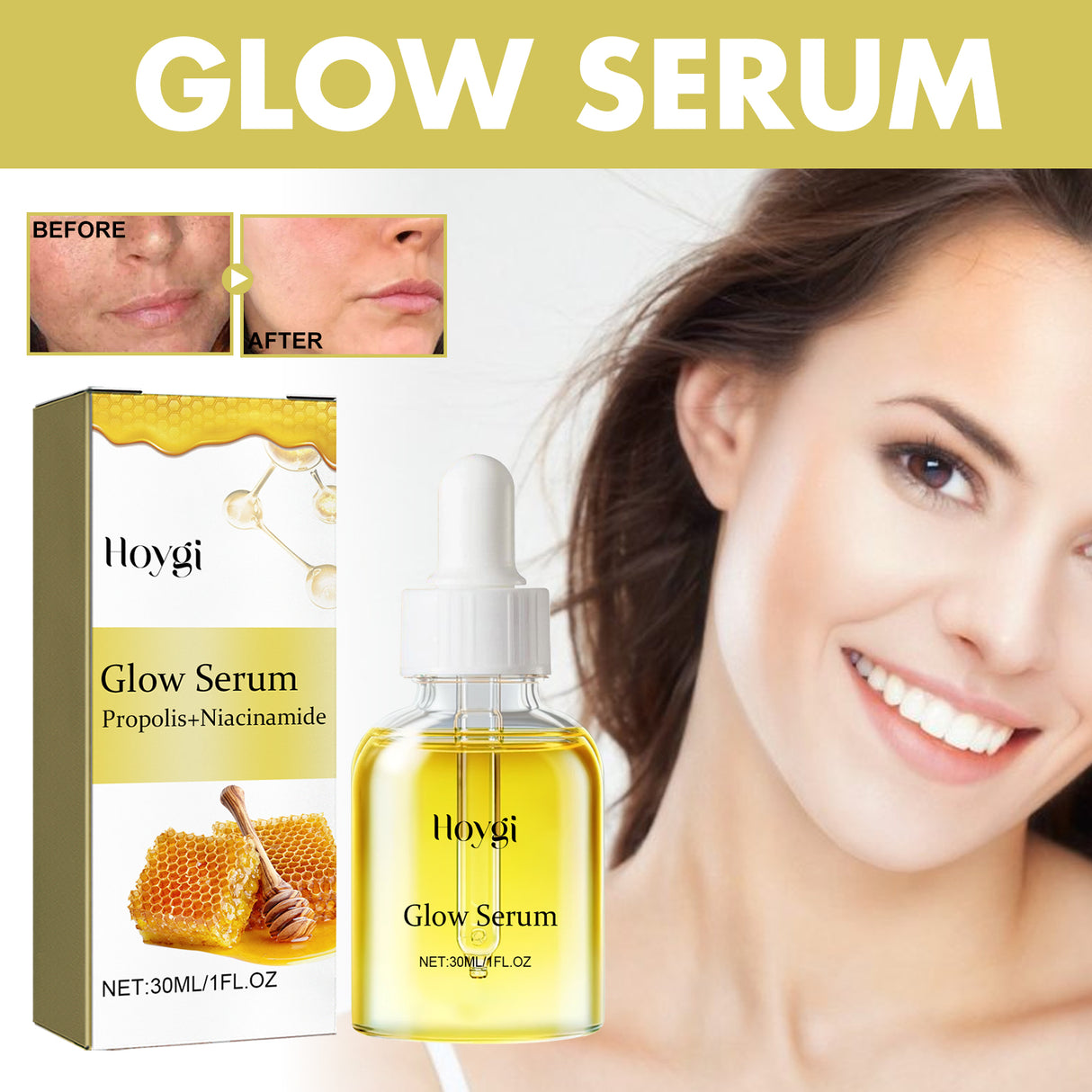 Glow Serum, Moisturizing And Whitening Skin To Reduce Facial Spots And Fine Lines - V.I.P Digital Presence