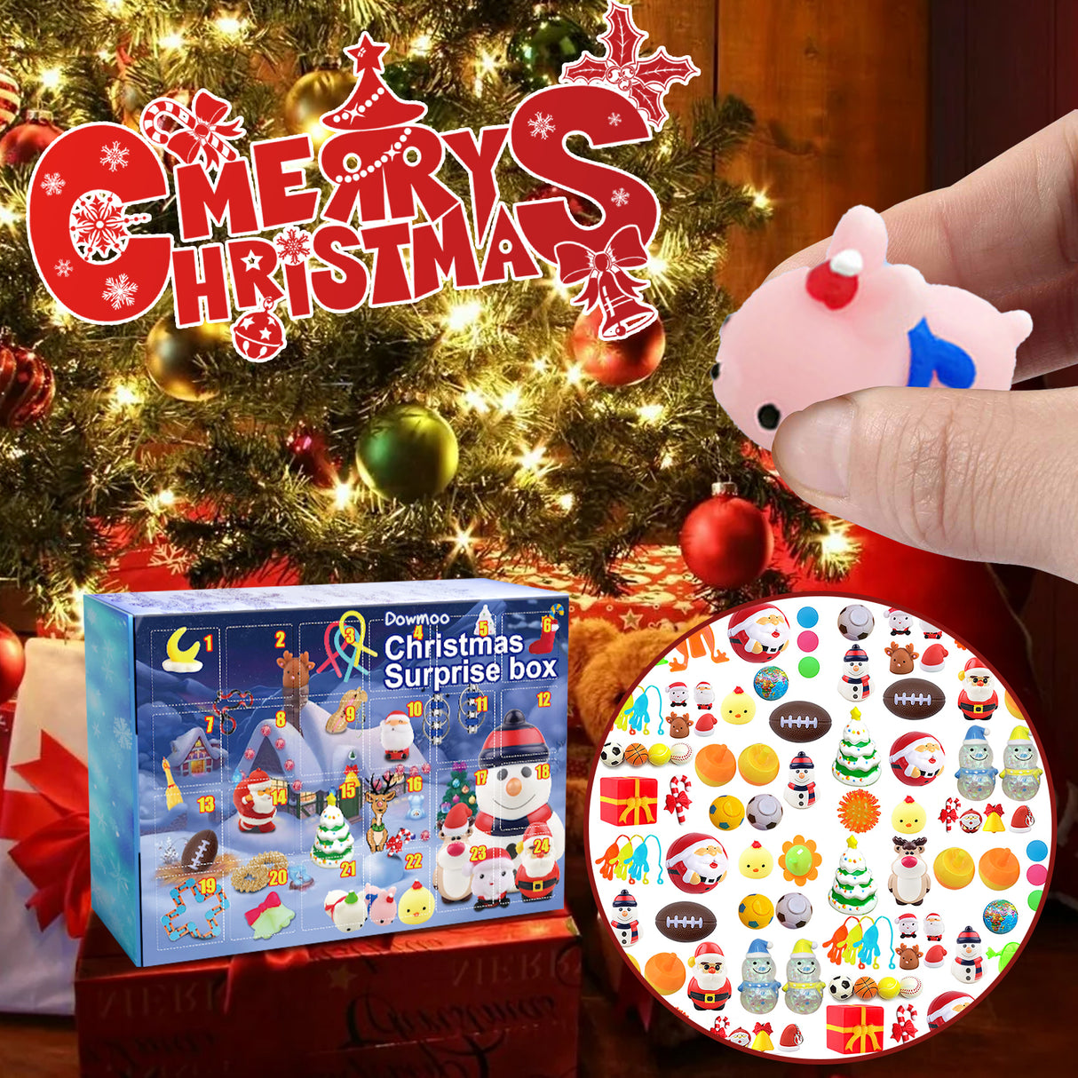 Christmas Surprise Blind Box, Christmas Relief Toys Celebration Atmosphere 24 Random Hidden Blind Box Gifts - V.I.P Digital Presence